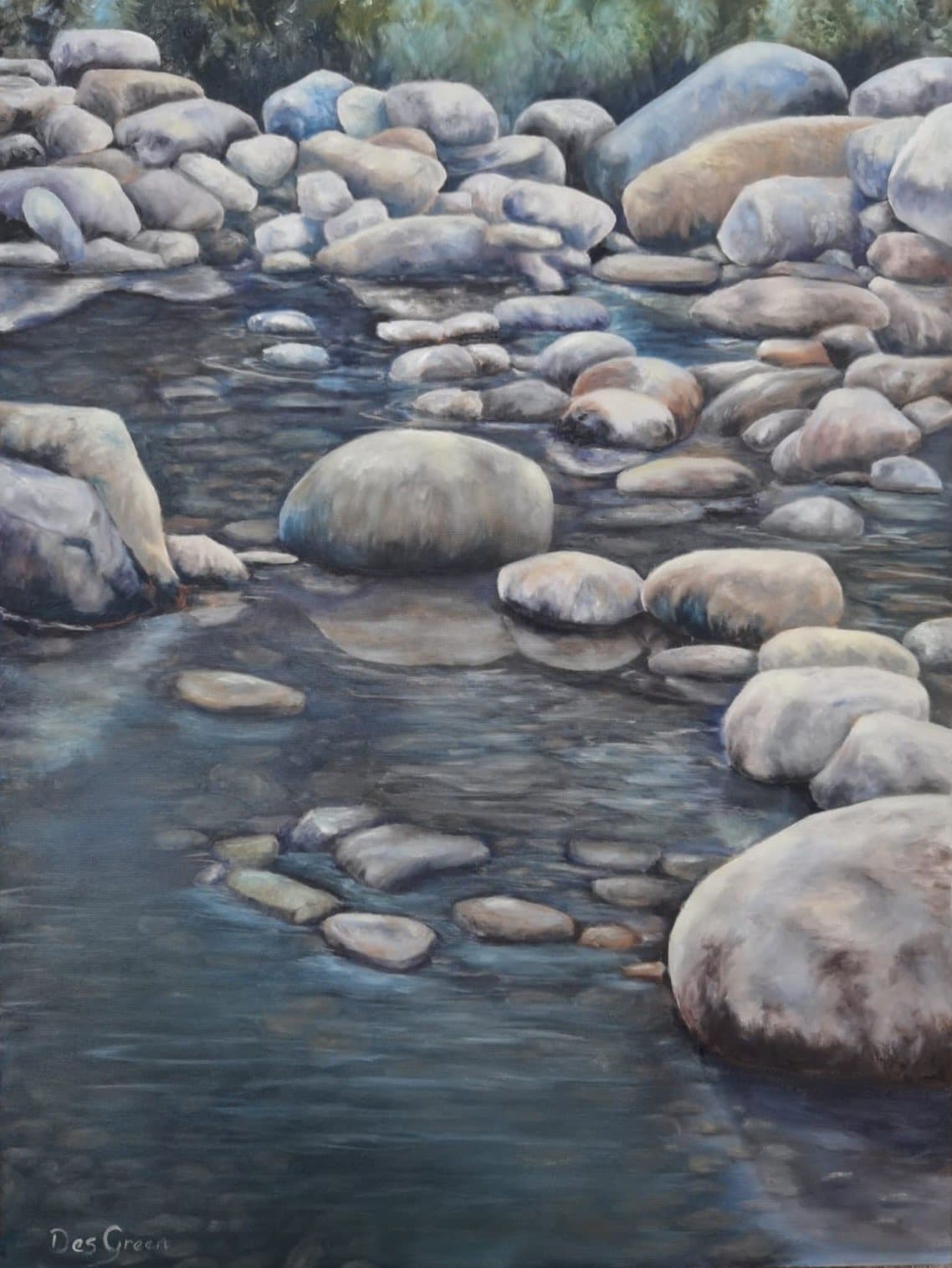 Shallow river and stones