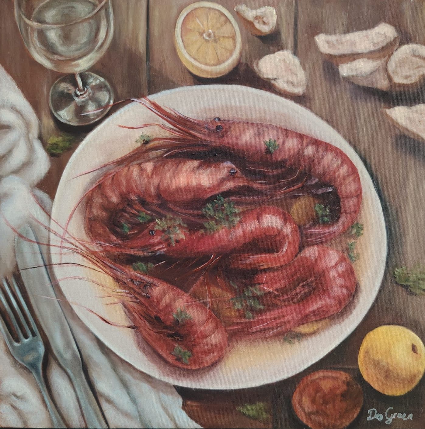 Prawn still life