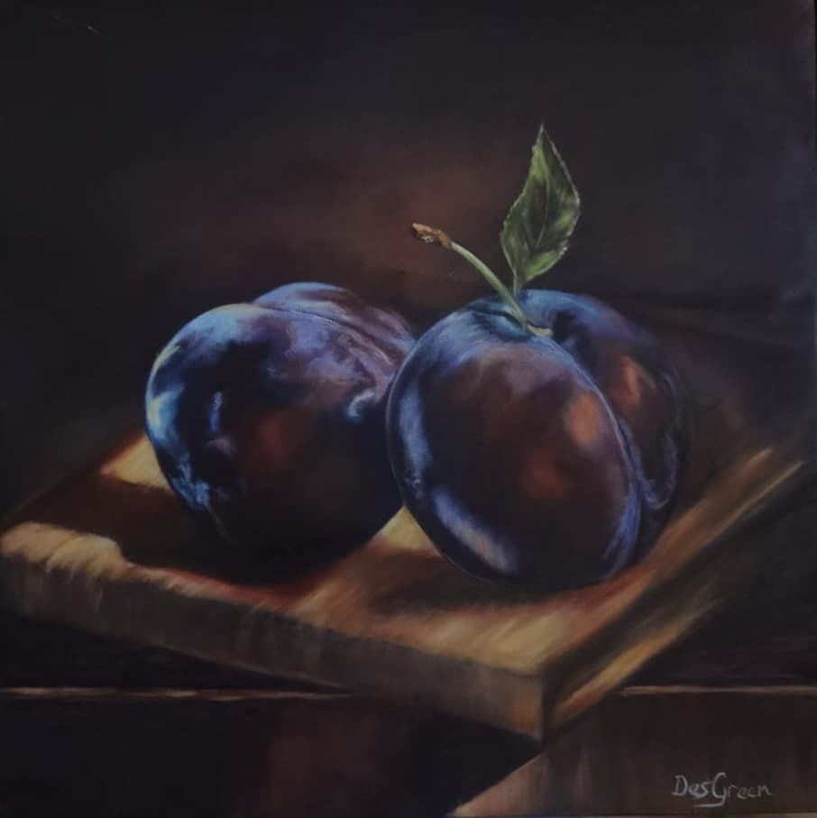 Plum still life