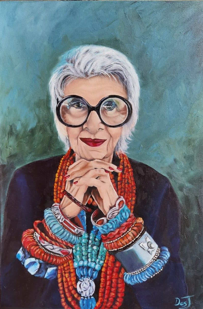 Oil painting depicting hands clasped by South African artist Des Green.